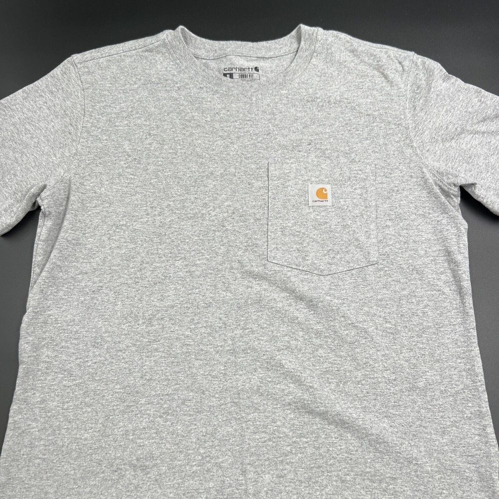 Carhartt‎ Unisex Adult Medium Gray T-Shirt W/ Pocket Short Sleeve Loose Fit